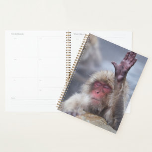 最も可愛い赤ん坊の動物   Snow Monkey顔 プランナー手帳