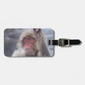 最も可愛い赤ん坊の動物 | Snow Monkey顔 ラゲッジタグ (正面横)