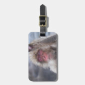 最も可愛い赤ん坊の動物 | Snow Monkey顔 ラゲッジタグ (正面縦)