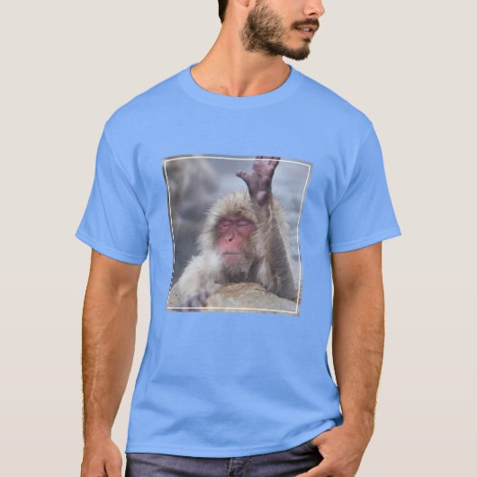 最も可愛い赤ん坊の動物 | Snow Monkey顔 Tシャツ (正面)