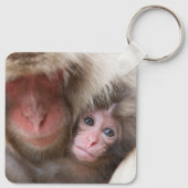 最も可愛い赤ん坊の動物 | Snow Monkey キーホルダー (裏面)