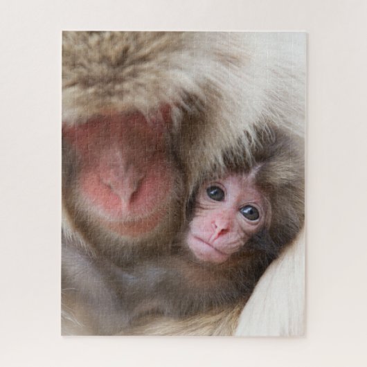 最も可愛い赤ん坊の動物 | Snow Monkey ジグソーパズル (縦)