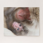 最も可愛い赤ん坊の動物 | Snow Monkey ジグソーパズル (横)