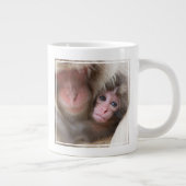 最も可愛い赤ん坊の動物 | Snow Monkey ジャンボコーヒーマグカップ (右)