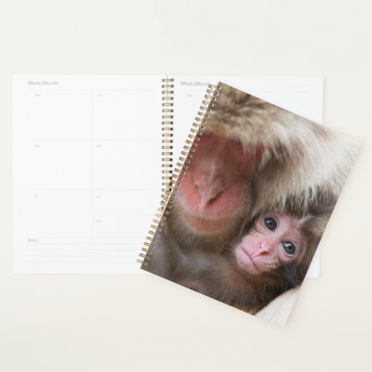最も可愛い赤ん坊の動物 | Snow Monkey プランナー手帳 (ディスプレー)