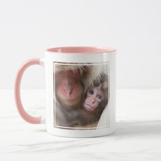 最も可愛い赤ん坊の動物 | Snow Monkey マグカップ (左)