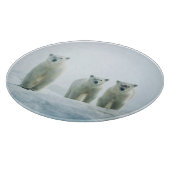最も可愛い赤ん坊の動物 | Three Young Polar Bears カッティングボード (角)