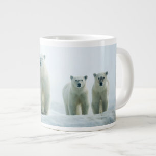 最も可愛い赤ん坊の動物 Three Young Polar Bears ジャンボコーヒーマグカップ