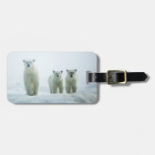 最も可愛い赤ん坊の動物 | Three Young Polar Bears ラゲッジタグ (正面横)