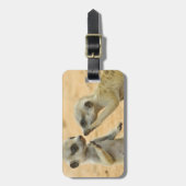 最も可愛い赤ん坊の動物 | Two Young Meerkats ラゲッジタグ (正面縦)