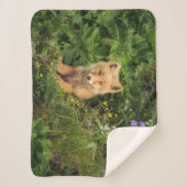 最も可愛い赤ん坊の動物 | Umnak Alaskaの赤いキツネ シェルパブランケット (正面)