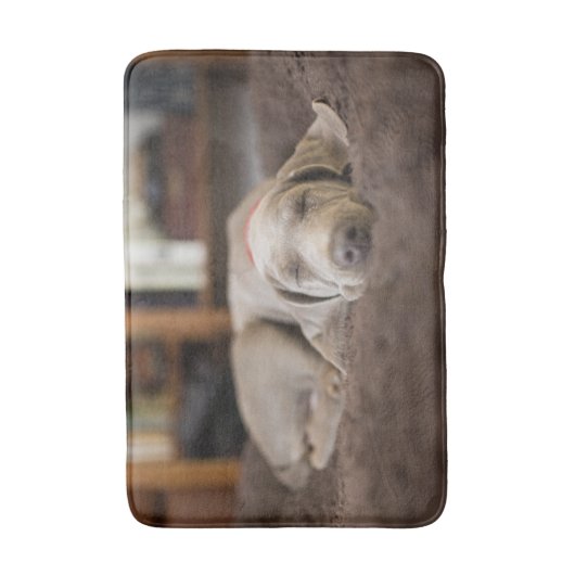 最も可愛い赤ん坊の動物 | Weimaraner Puppy Sleeping バスマット (正面縦)