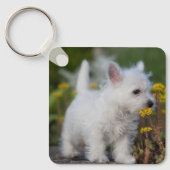 最も可愛い赤ん坊の動物 | West Highland White Terrier キーホルダー (正面)