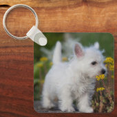 最も可愛い赤ん坊の動物 | West Highland White Terrier キーホルダー (正面)