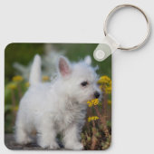 最も可愛い赤ん坊の動物 | West Highland White Terrier キーホルダー (裏面)