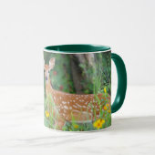 最も可愛い赤ん坊の動物 | White Tail Deer in Deerデイジー マグカップ (正面右)