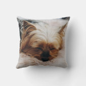 最も可愛い赤ん坊の動物 | Yorkshire Terrier クッション (裏面)