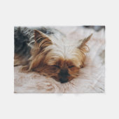 最も可愛い赤ん坊の動物 | Yorkshire Terrier フリースブランケット (正面(横))