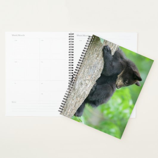 最も可愛い赤ん坊の動物 | Young Black Bear Cub プランナー手帳 (ディスプレー)