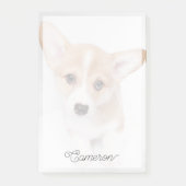 最も可愛い赤ん坊の動物 | Young Corgi Puppy ポストイット (正面)