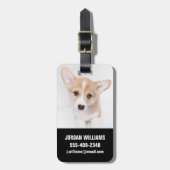 最も可愛い赤ん坊の動物 | Young Corgi Puppy ラゲッジタグ (正面縦)