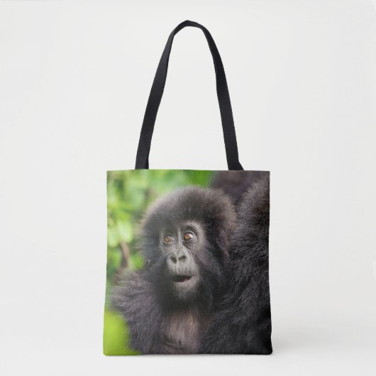 最も可愛い赤ん坊の動物 | Young Mountain Gorilla トートバッグ (正面)
