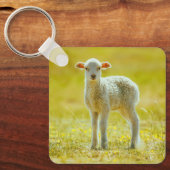 最も可愛い赤ん坊の動物 | Young Sheep キーホルダー (正面)
