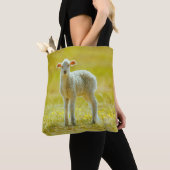 最も可愛い赤ん坊の動物 | Young Sheep トートバッグ (クローズアップ)