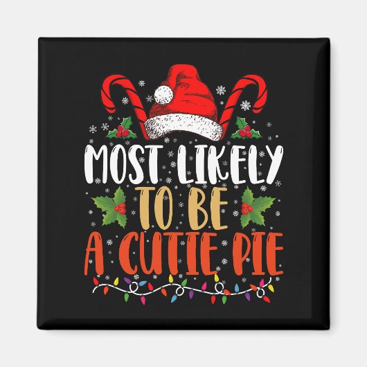 最も可能性が高いかわいこちゃんパイ感謝祭クリスマス マグネット (正面)