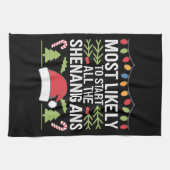 最も可能性が高いすべてのシェナニガンを開始するおもしろい キッチンタオル (横)