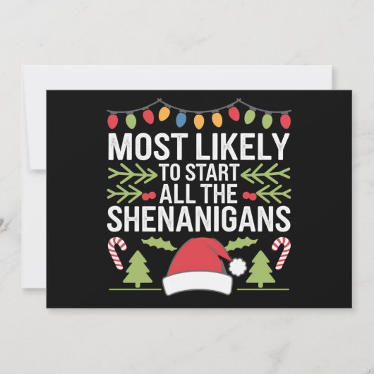 最も可能性が高いすべてのシェナニガンを開始するおもしろい シーズンカード (正面)