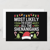 最も可能性が高いすべてのシェナニガンを開始するおもしろい シーズンカード (正面/裏面)