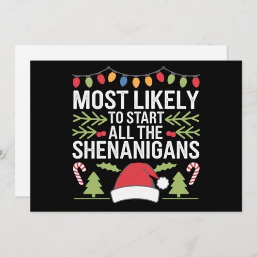 最も可能性が高いすべてのシェナニガンを開始するおもしろい シーズンカード (正面/裏面)