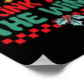 最も可能性が高いすべてのワインのクリスマスパジャマを飲む ポスター (角)