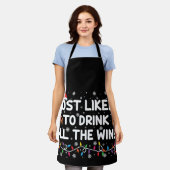 最も可能性が高いすべてのワイン家族のクリスマスを飲む エプロン (着用した状態)