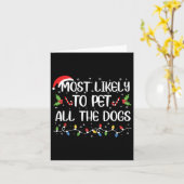 最も可能性が高いすべての犬のクリスマスファミリーM カード (黄色い花)
