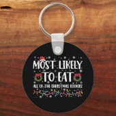 最も可能性が高いすべて食べのクリスマスのクッキーのクリスマス キーホルダー (正面)