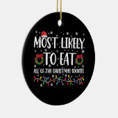最も可能性が高いすべて食べのクリスマスのクッキーのクリスマス セラミックオーナメント (右)
