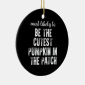 最も可能性が高いのはパッチの中で最もキュートなカボチャである セラミックオーナメント (右)