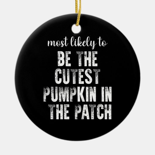 最も可能性が高いのはパッチの中で最もキュートなカボチャである セラミックオーナメント (正面)