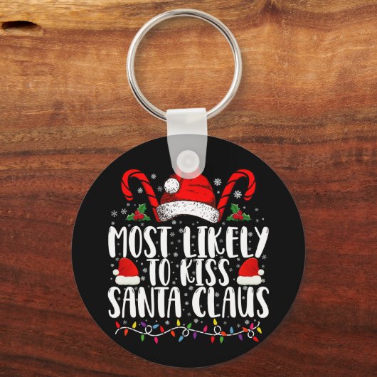 最も可能性が高いキスサンタクロースのクリスマスファミリー キーホルダー (正面)