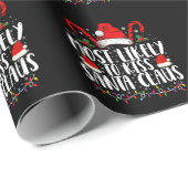 最も可能性が高いキスサンタクロースのクリスマスファミリー ラッピングペーパー (ロールコーナー)