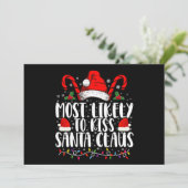 最も可能性が高いキスサンタクロースのクリスマスファミリー 招待状 (スタンド正面)