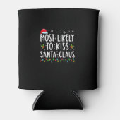 最も可能性が高いキスサンタクロース家族クリスマスX 缶クーラー (正面)