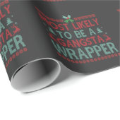 最も可能性が高いギャングラッパーおもしろいクリスマス ラッピングペーパー (ロールコーナー)