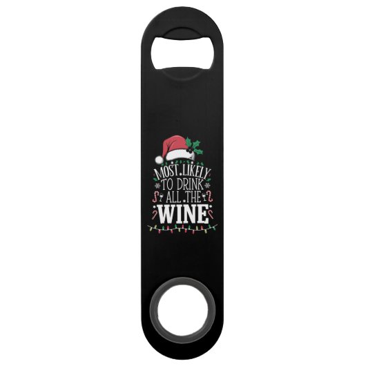 最も可能性が高いクリスマスすべてのワインの家族 スピード栓抜き (正面)