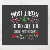 最も可能性が高いクリスマスのベーカリー スパークリングワインラベル (シングルラベル)