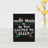 最も可能性が高いクリスマスクリスマス家族の睡眠に興奮 カード (黄色い花)