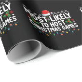 最も可能性が高いクリスマスゲームファミリーホリデー ラッピングペーパー (ロールコーナー)