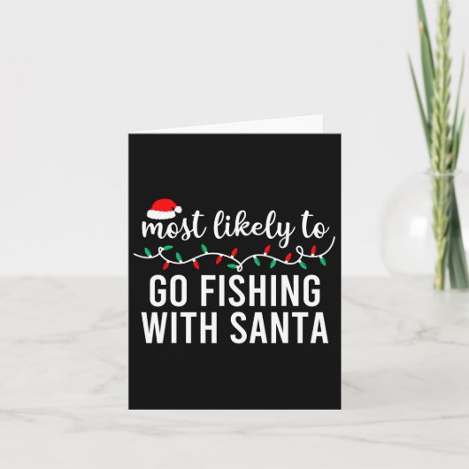 最も可能性が高いクリスマスシャツの一致する家族Paj カード (正面)